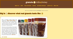 Desktop Screenshot of milkandhoneygranola.com
